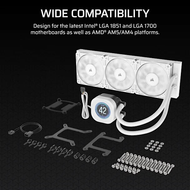 Corsair Nautilus 360 RS Processor All-in-one liquid cooler 12 cm White