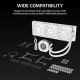Corsair Nautilus 360 RS Processor All-in-one liquid cooler 12 cm White