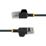 StarTech.com 1.5m Black Ultra Slim Cat6A Ethernet Cable, Snagless, FTP, Pure Bare Copper Wire, 34AWG Slim RJ45 Network Patch Cord, Individually Tested