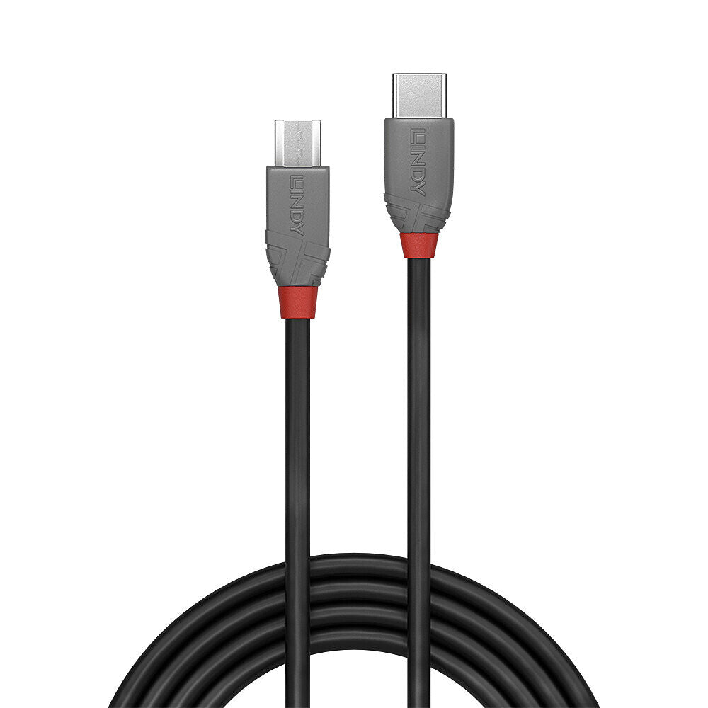 Lindy 0.5m USB 2.0 Type C to Micro-B Cable, Anthra Line