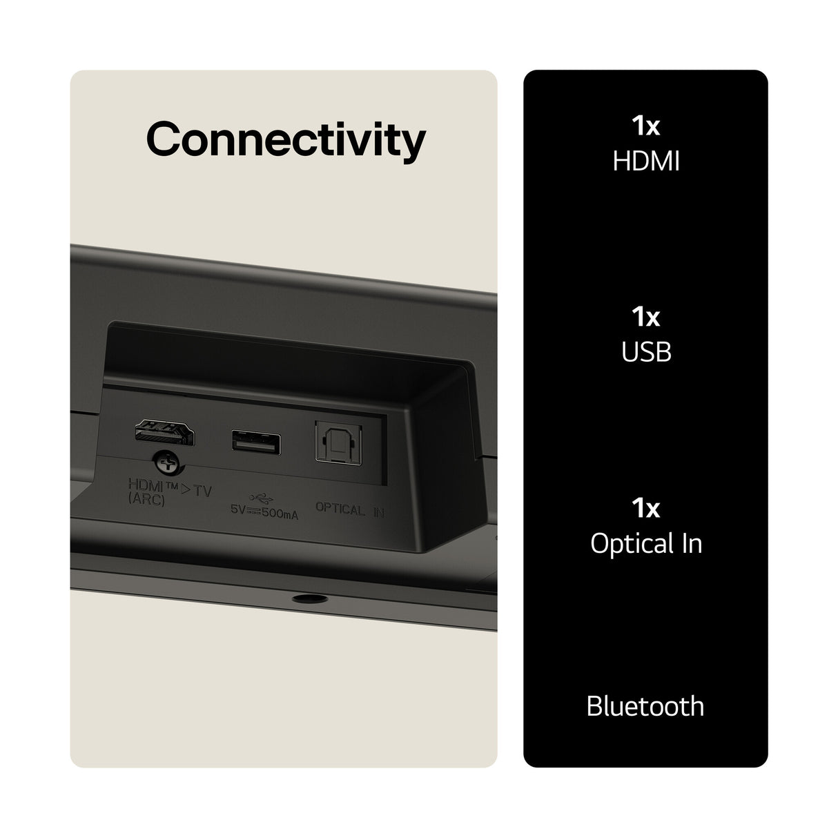 LG US40T.DGBRLLK soundbar speaker Black 2.1 channels 300 W