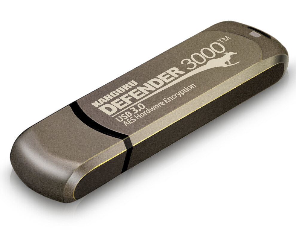 iStorage Kanguru Defender 3000™ SuperSpeed USB 3.0 64 GB| Secure Flash Drive | FIPS 140-3 Level 3 pending, FIPS 140-2 Level 3 Certified | AES-XTS 256-bit Hardware Encryption | TAA Compliant|