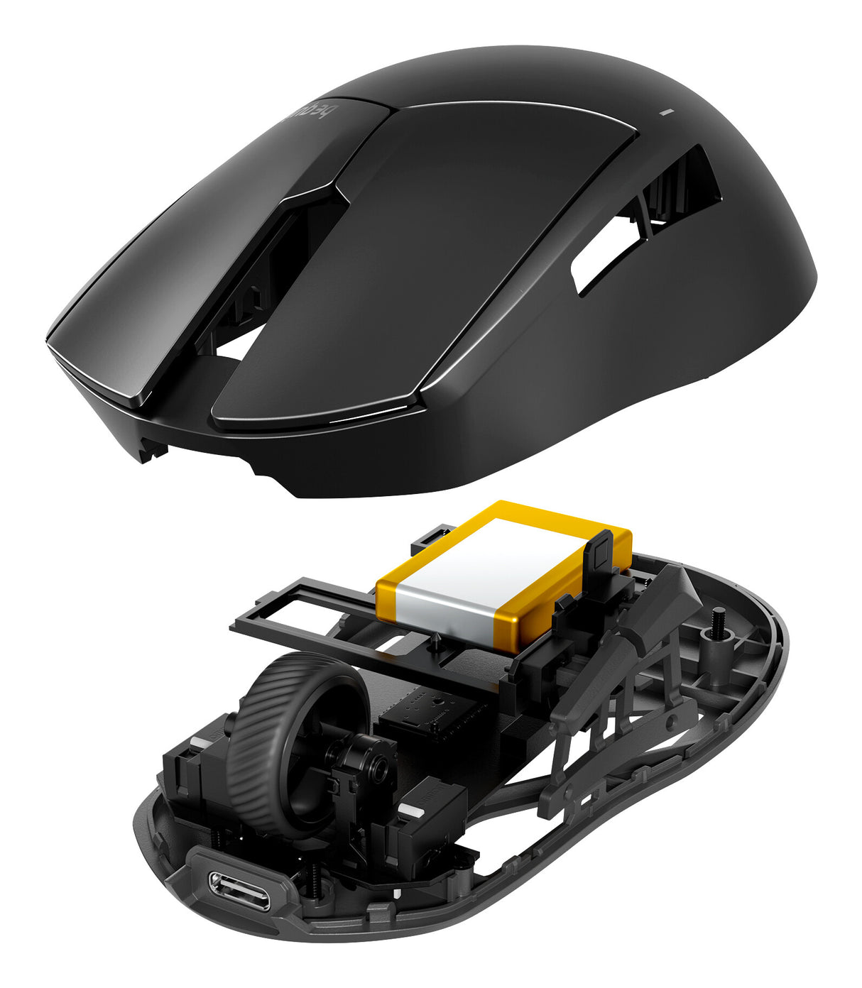 be quiet! Dark Perk | Ergo mouse Gaming Right-hand RF Wireless + USB Type-C Optical 32000 DPI