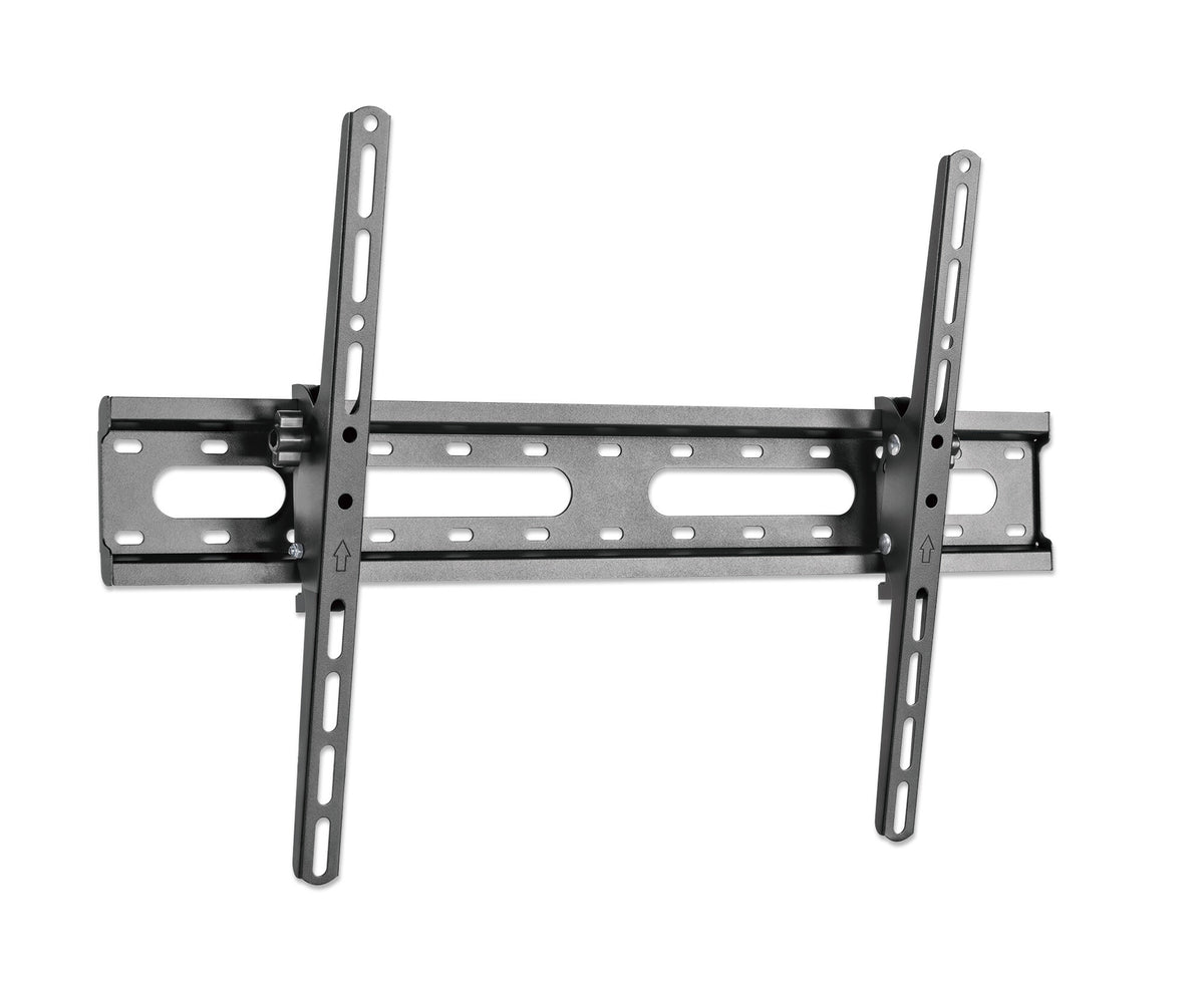 Manhattan Wall Mount for TV & Monitors (Tiltable), For screens 37" to 65", VESA compatibility: all between 200x200mm to 600x400mm - check the dimensions of the four mounting holes on back of screen to ensure it fits, Max 45kg, Black, Bracket