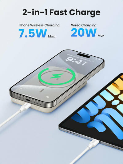 Ugreen 25208 power bank 10000 mAh Wireless charging Beige