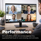 Origin Storage 24inch LED 1080p HD Monitor with VGA/HDMI/DP & Height Adjustable