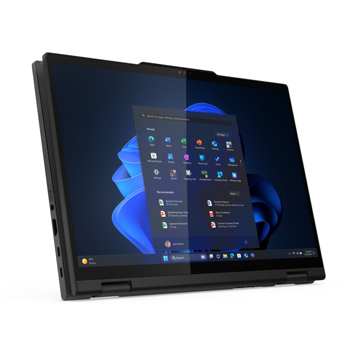 Lenovo ThinkPad T14s 2-in-1 Gen 1 Intel Core Ultra 5 225U Hybrid (2-in-1) 35.6 cm (14") Touchscreen WUXGA 16 GB LPDDR5x-SDRAM 512 GB SSD Wi-Fi 6E (802.11ax) Windows 11 Pro English Black
