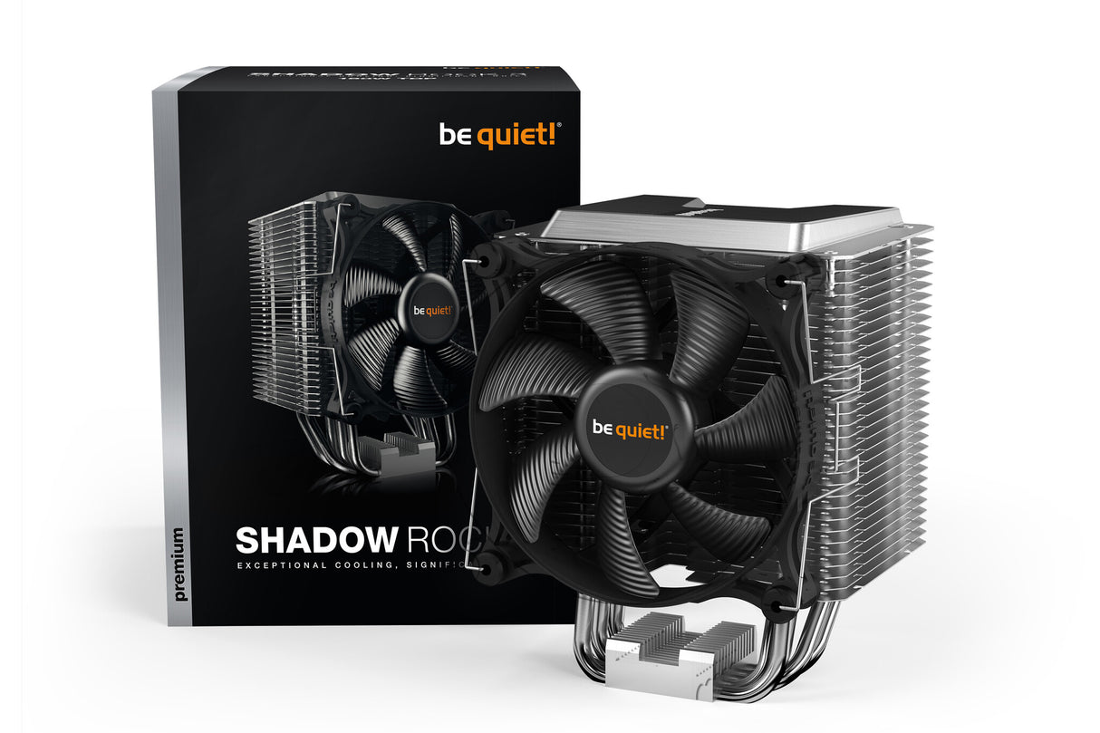 be quiet! Shadow Rock 3 CPU Cooler, Single 120mm PWM Fan, For Intel Socket:1700/1200 / 2066 / 1150 / 1151 / 1155 / 2011(-3) Square ILM, For AMD Socket: AM4 / AM3(+), 190W TDP, 163mm Height