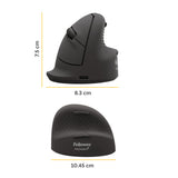 Fellowes Vertical Wireless Mouse Breyta Plus+ Ergonomic Right Handed Vertical Mouse with Antibacterial Protection Medium