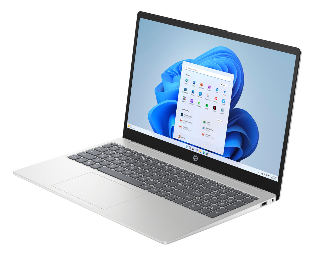 HP 15-FD0032NA I3-1315U 8GB 512GB W11H Laptop 39.6 cm (15.6") Full HD DDR4-SDRAM SSD Wi-Fi 6 (802.11ax) Windows 11 Home Silver