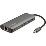 StarTech.com USB C Multiport Adapter - USB-C Travel Dock to 4K HDMI, 3x USB 3.0 Hub, SD/SDHC, GbE, 60W PD 3.0 Pass-Through - USB Type-C/Thunderbolt 3 - Replaces DKT30CSDHPD