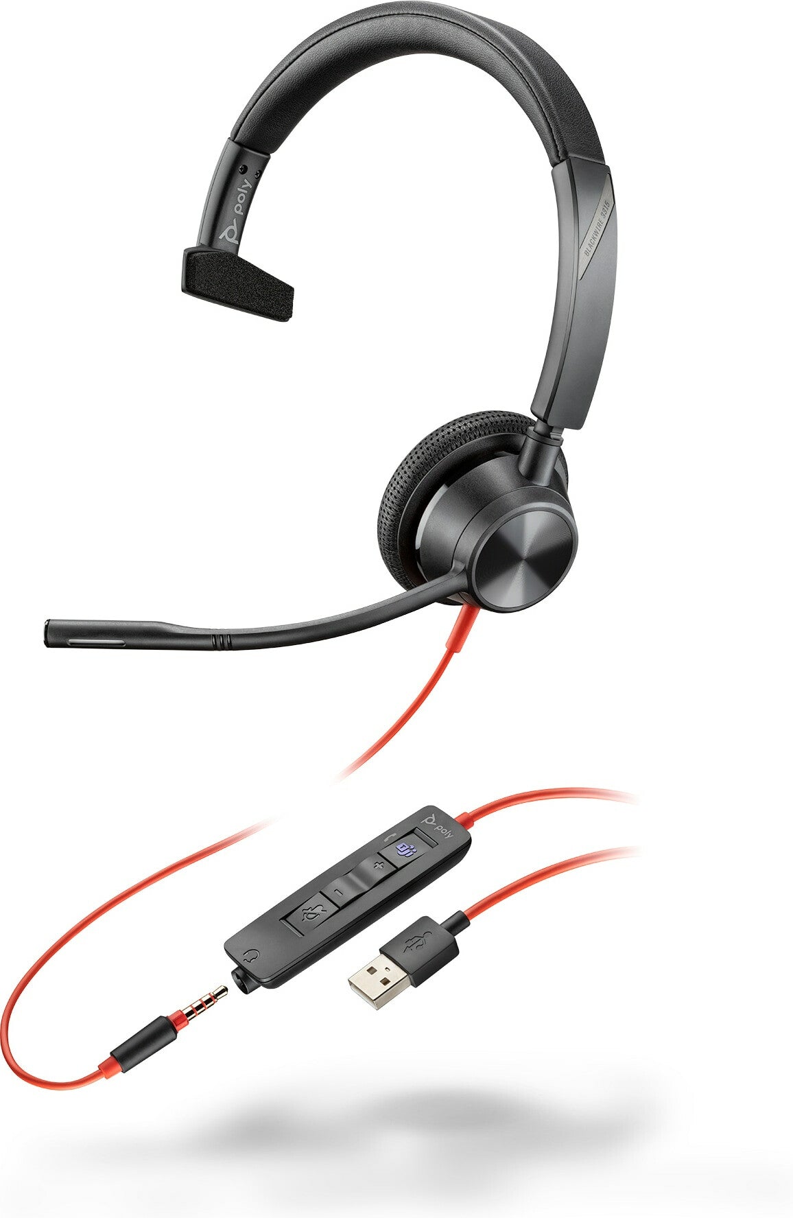 POLY Blackwire 3315 Microsoft Teams Certified USB-A Headset
