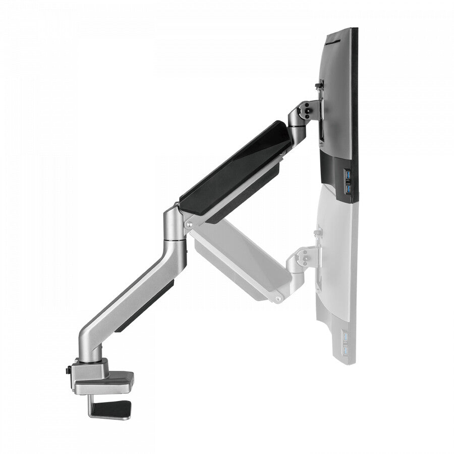 V7 DM1HDS monitor mount / stand 124.5 cm (49") Desk Black, Silver