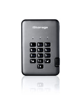 iStorage diskAshur PRO2 256-bit 8TB USB 3.2 secure encrypted solid-state drive IS-DAP2-256-SSD-8000-C-G