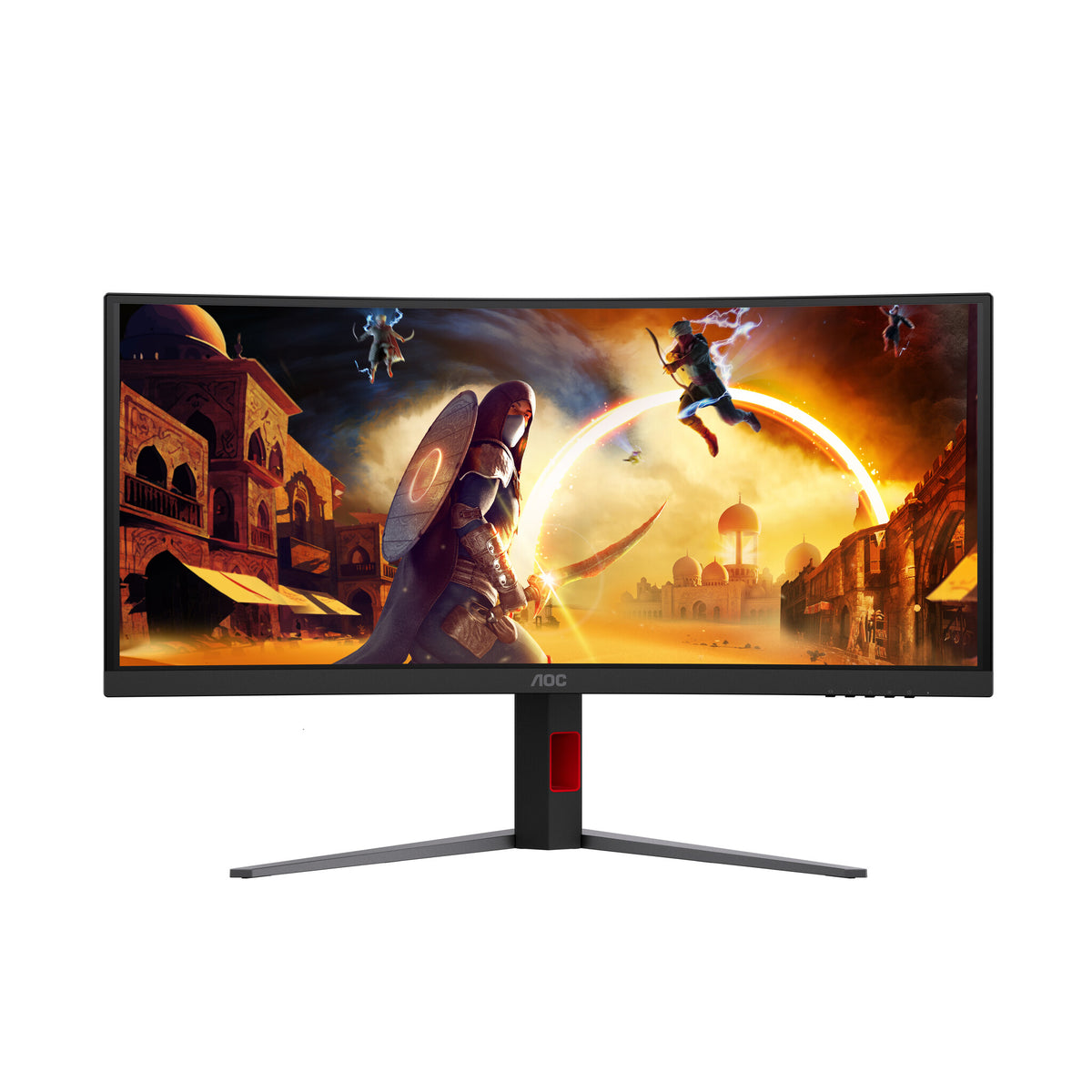 AOC G4 CU34G4ZCA computer monitor 86.4 cm (34") 3440 x 1440 pixels Wide Quad HD Black, Red