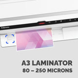 Fellowes A3 Laminator Machine Venus A3 Laminating Machine 80 to 250 Micron 10 A4 Laminating Pouch Starter Pack Included