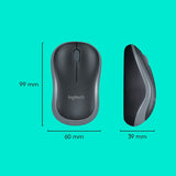 Logitech Wireless Combo MK270 keyboard Mouse included Home RF Wireless QWERTY US International Black, Silver