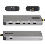 StarTech.com USB4 Multiport Adapter, Driverless Dual-4K for macOS and Windows, 140W Power Delivery Charging, 3-Port 10Gbps Hub, 2.5GbE, Mini Dock