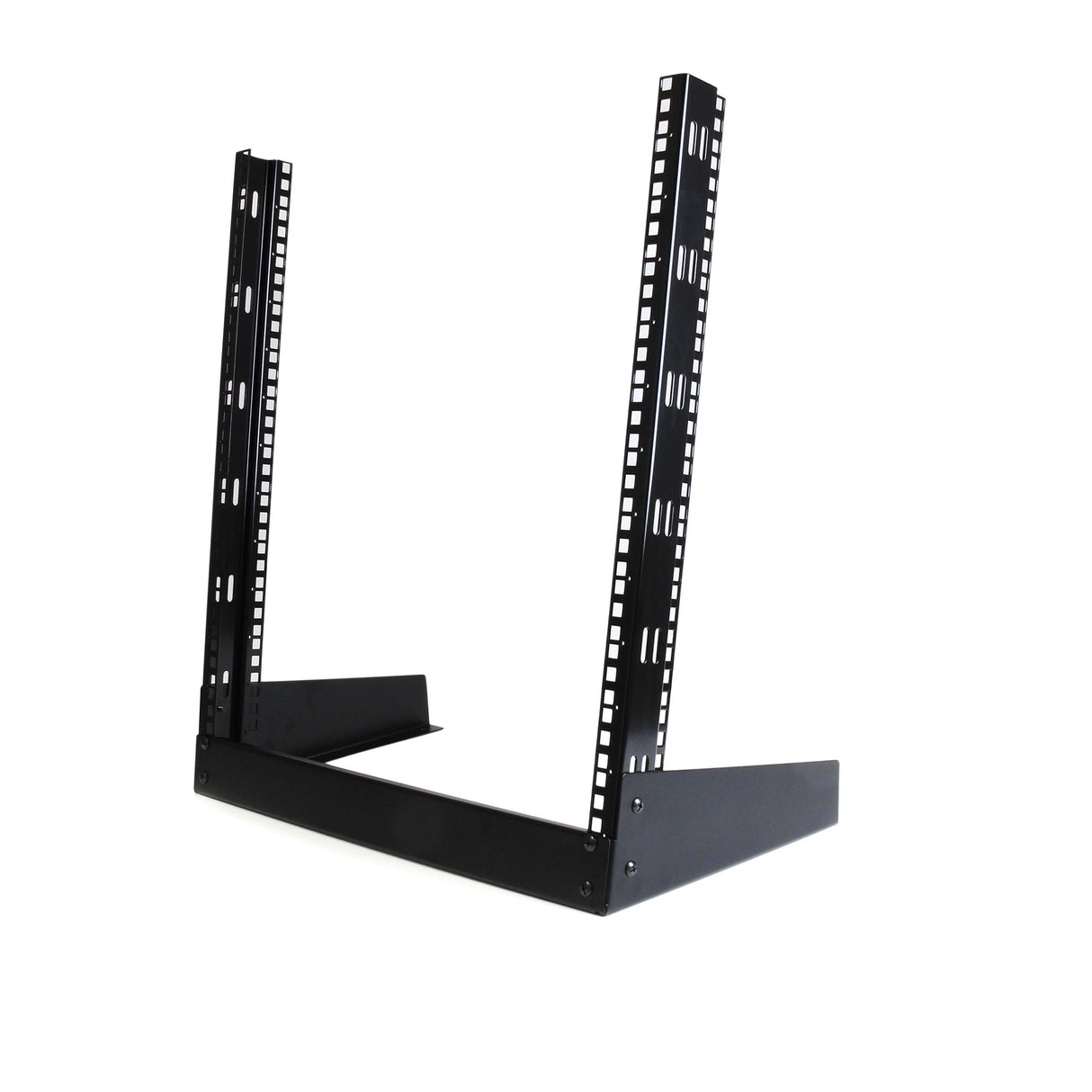 StarTech.com 2-Post 12U Desktop Server Rack, Small Open Frame 19in Computer Rack, Compact Network Rack for AV / Studio / Data / IT Equipment - Free Standing Two-Post Home/Office Rack