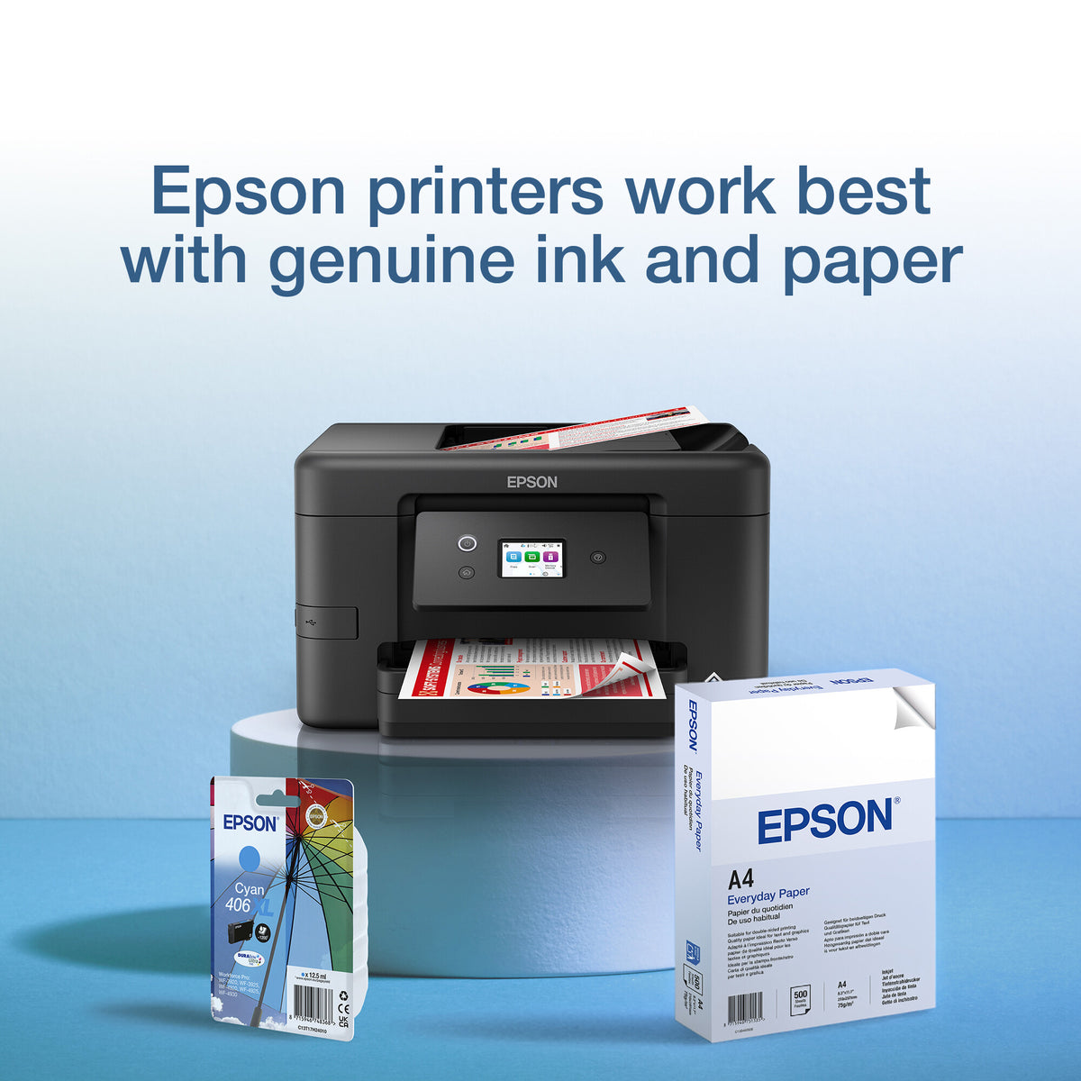 Epson Singlepack Cyan 406XL Umbrella DURABrite Ultra Ink