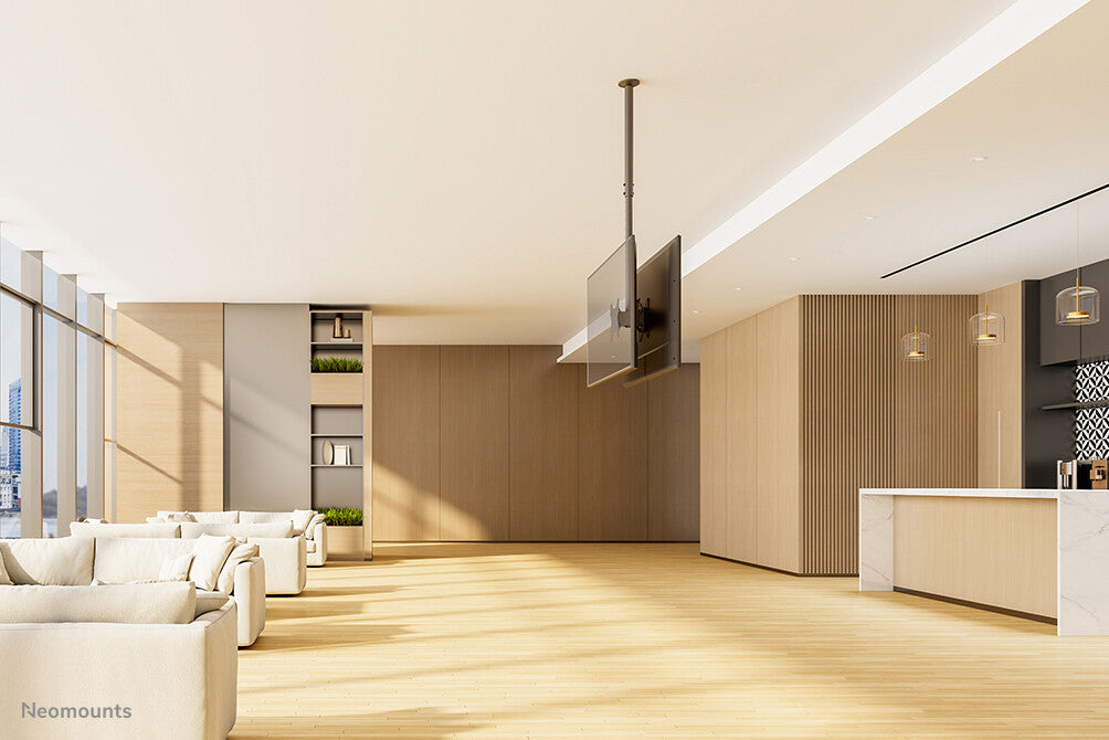 Neomounts CL35-340BL22 Dual monitor/TV mount ceiling 23-43" - h 106-156 cm