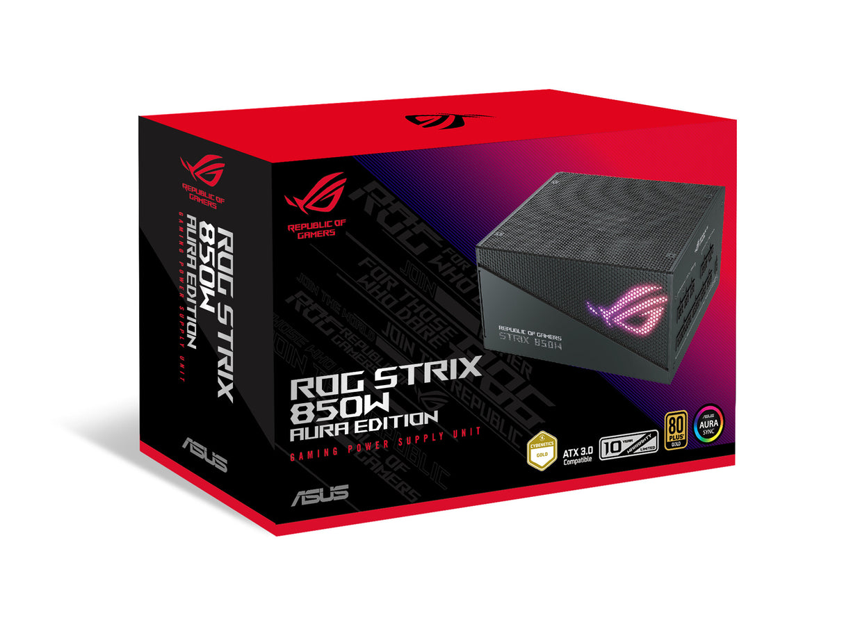 ASUS ROG Strix 850W Gold Aura Edition power supply unit 20+4 pin ATX ATX Black