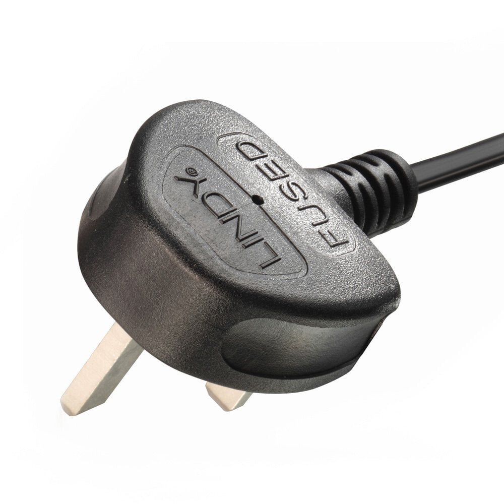 Lindy 2m Mains UK 3 Pin Plug to Hot Conditioned IEC C15 Power Cable  Kettle Lead