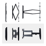 StarTech.com Ultra-Slim Articulating TV Wall Mount for up to 65-inch and 99lb/45kg Flat Screens, VESA 600x400, TAA-Compliant Low-Profile Bracket