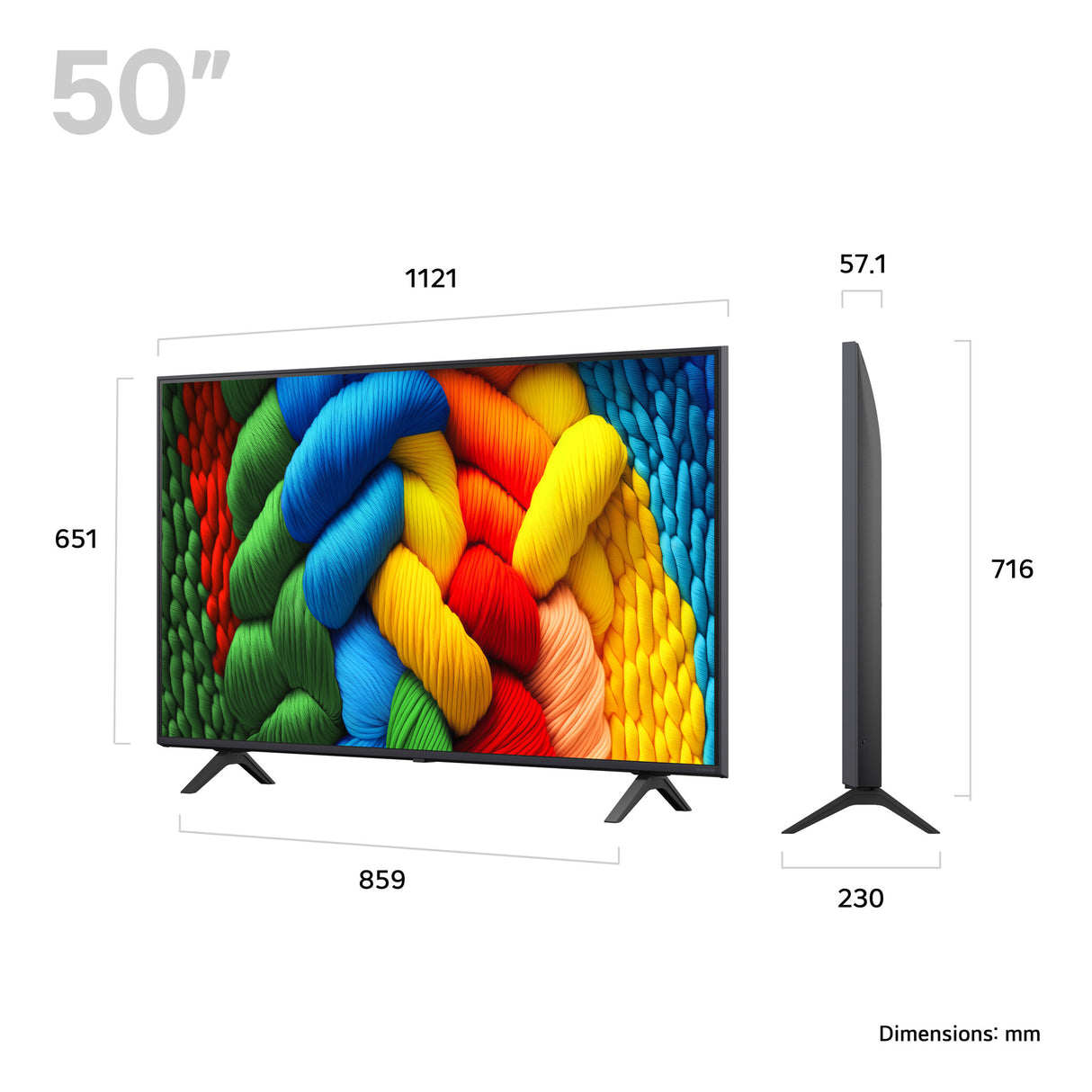 LG 50NANO80A6B.AEK TV 127 cm (50") 4K Ultra HD Smart TV Wi-Fi Blue