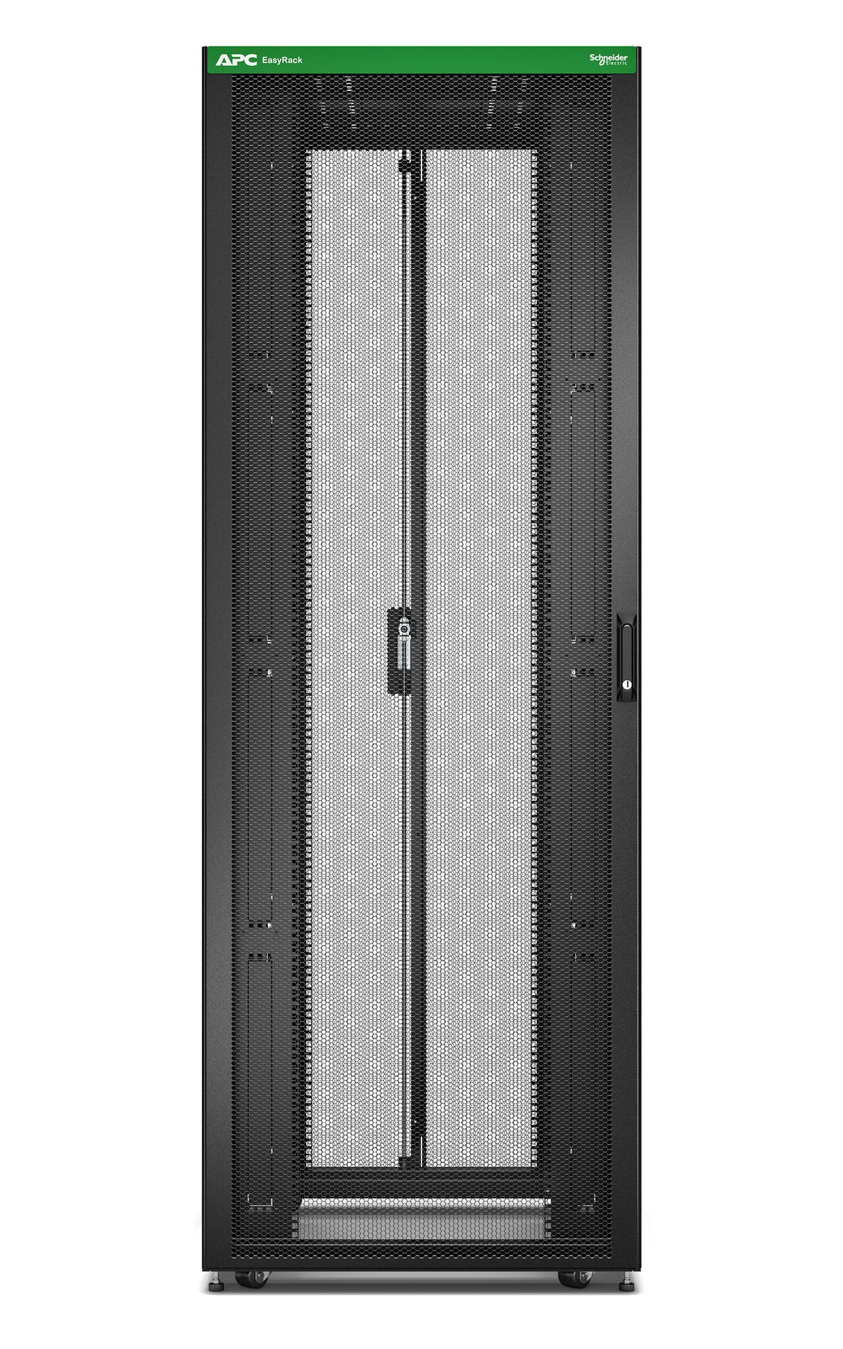 APC Easy Rack, 48U, Black, With Roof, Castors, Feet, 4 Brackets, and Side Panels, No Bottom, 2258H x 800W x 1000D mm