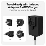 HYPER HJ3004WHGL mobile device charger Headphones, Smartphone, Smartwatch Silver, White DC, USB Wireless charging Fast charging Indoor