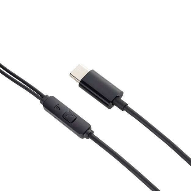 connektgear HP535 USB Type C Wired Earphone with Noise Isolation and In-line Mic - Black