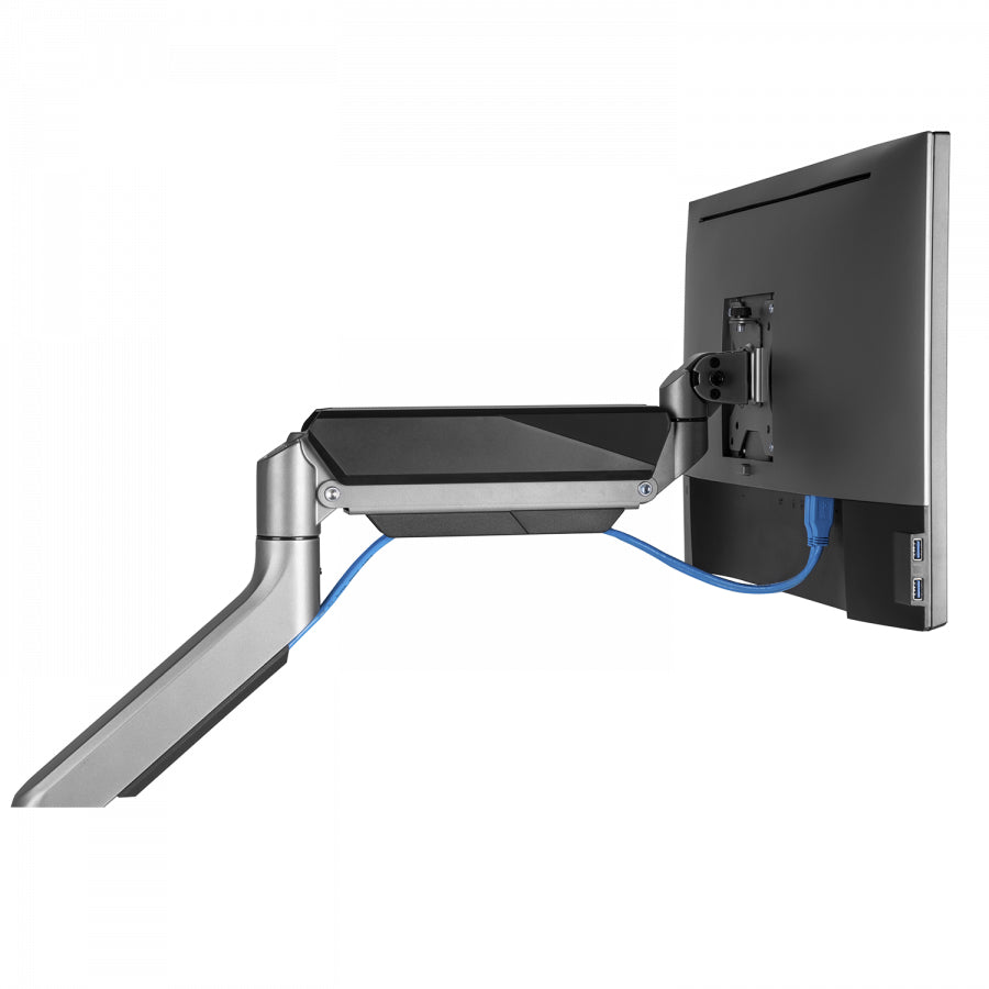 V7 DM1HDS monitor mount / stand 124.5 cm (49") Desk Black, Silver