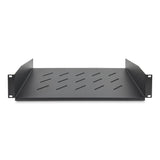 StarTech.com 2U Vented Server Rack Shelf, 12" (31.5cm) Mounting Depth, Cantilever Tray For 19" Rack/Cabinet, Heavy-Duty Steel, Up To 25lb/11.3kg, Includes Cage Nuts/Screws