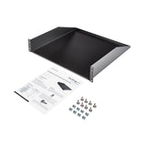 StarTech.com 2U Server Rack Shelf - Universal Rack Mount Cantilever Shelf for 19" Network Equipment Rack & Cabinet - Heavy Duty Steel – Weight Capacity 125lb/56kg - 18" Deep Tray, Black