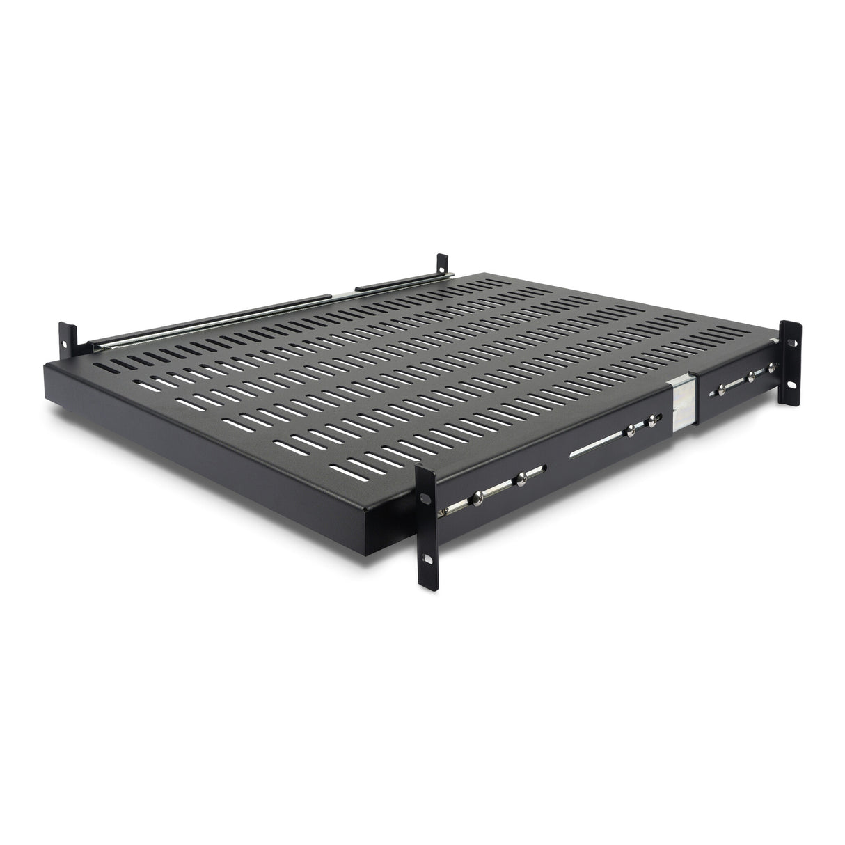 StarTech.com 2U Sliding Server Rack Mount Shelf - 20 to 30in Adjustable Mounting Depth - Vented - 50lb - Heavy Duty Universal 19” Rack Shelf for Equipment Rack - 24in Deep