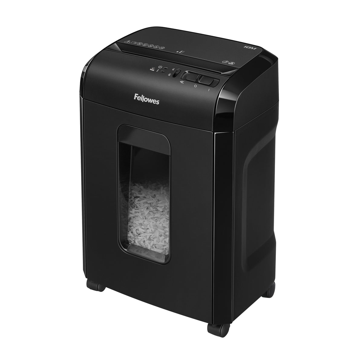 Direct Shred Fellowes Powershred 10M paper shredder Micro-cut shredding 65 dB Black ...