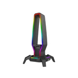 Marvo Scorpion HZ-10 Kobe 30 USB RGB Gaming Headset Stand and Hub (Black)