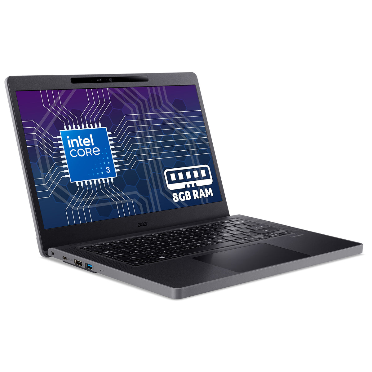 Acer TravelMate B5 14 laptop (TMB514-31-G2) - Intel Core 3, 8GB RAM, 128GB, 14" Full HD display, Windows 11