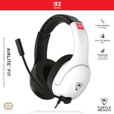 Turtle Beach Airlite Fit Black and White Wired Gaming Headset Officially Licensed for Nintendo Switch 2 and Nintendo Switch, and Nintendo Switch OLED – Flip-to-Mute Mic, Over-Ear Premium Comfort