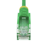 StarTech.com 1.5m Green Slim CAT6 Ethernet Cable, Snagless, 100W PoE, UTP, LSZH, 28AWG Pure Bare Copper Wire, Slim RJ45 Network Patch Cord w/Strain Reliefs, Individually Tested