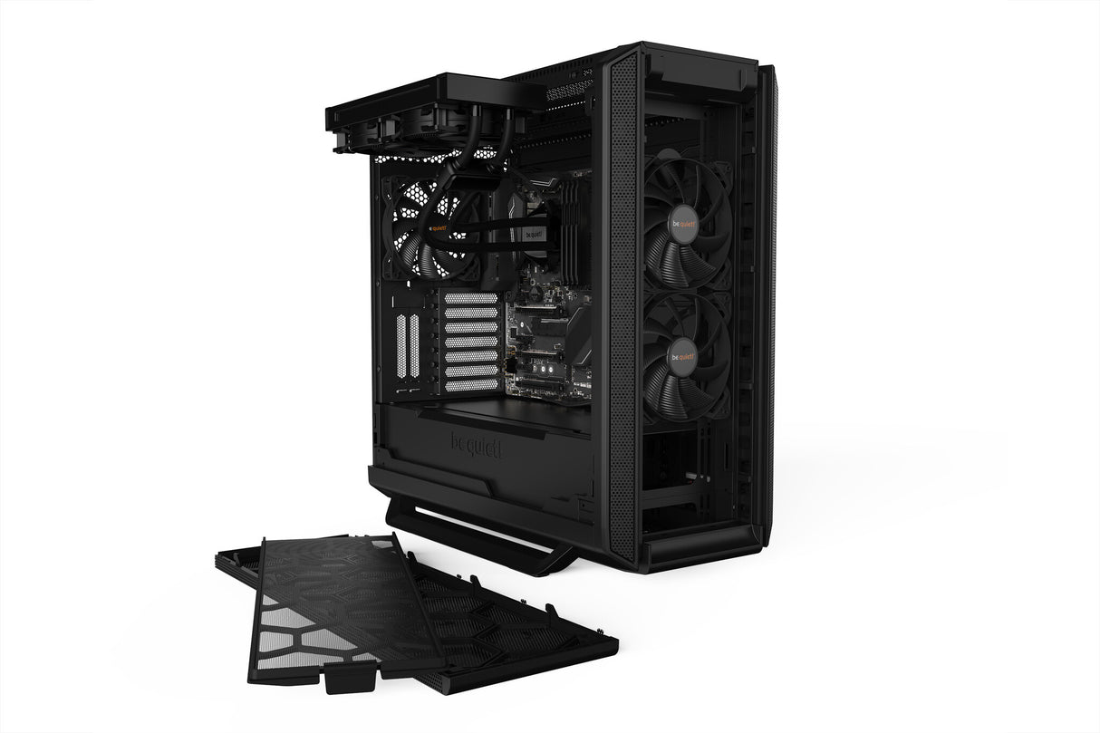 ¡Tranquilizarse! Caja para juegos Silent Base 802, E-ATX, 3 ventiladores Pure Wings 2, controlador de ventilador, USB-C, parte superior y frontal intercambiables