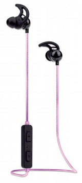 Manhattan Bluetooth In-Ear Headset, Multi Coloured Cable Light, Omnidirectional Mic, Integrated Controls, Ear Hook for Secure Fit, 5 hour usage time (approx), Max Range 10m, Bluetooth v4.0, Rainproof, USB-A charging cable incl, 3 Year Warranty