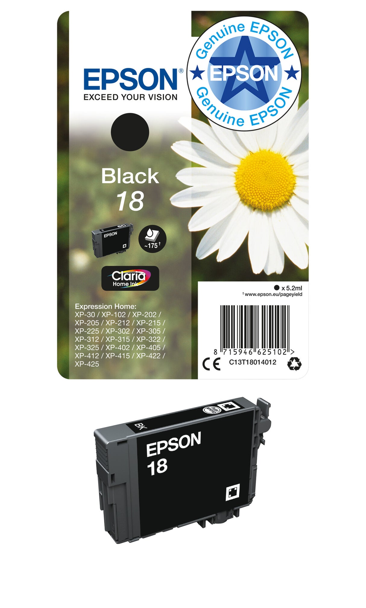 Epson Daisy 18 Claria Home Single Magenta Ink