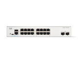 Cisco Catalyst 1300-16T-2G Managed Switch, 16 Port GE, 2x1GE SFP, Limited Lifetime Protection (C1300-16T-2G)