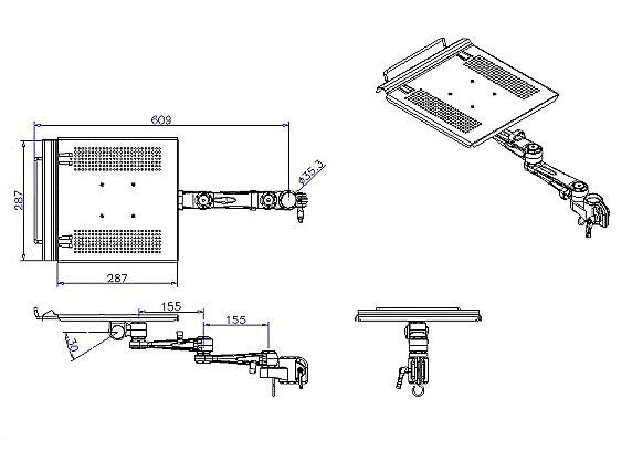 Lindy Desktop Notebook Arm, Silver