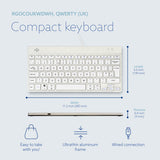 R-Go Tools Ergonomic keyboard R-Go Compact Break, compact keyboard with break software, QWERTY (UK), wired, white