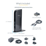 StarTech.com Dual Monitor USB 3.0 Docking Station with HDMI - DVI - 6 x USB Ports~Dual Monitor USB 3.0 Laptop Docking Station with HDMI & DVI/VGA, 6x USB-A Hub, GbE, Audio, Universal Type-A Dock - Windows/macOS/ChromeOS