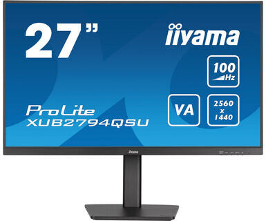 iiyama ProLite XUB2794QSU-B6 computer monitor 68.6 cm (27") 2560 x 1440 pixels Wide Quad HD LCD Black