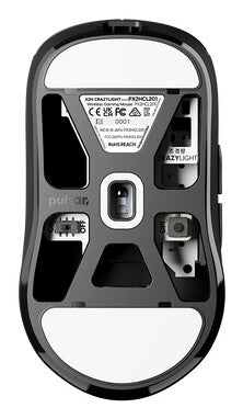 PULSAR X2H CrazyLight Medium mouse Gaming Ambidextrous RF Wireless + USB Type-C Optical 32000 DPI